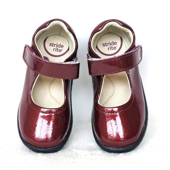 Stride Rite Other - STRIDE RITE | Toddler Girl's Maya Mary Jane Flat, Metallic Burgundy